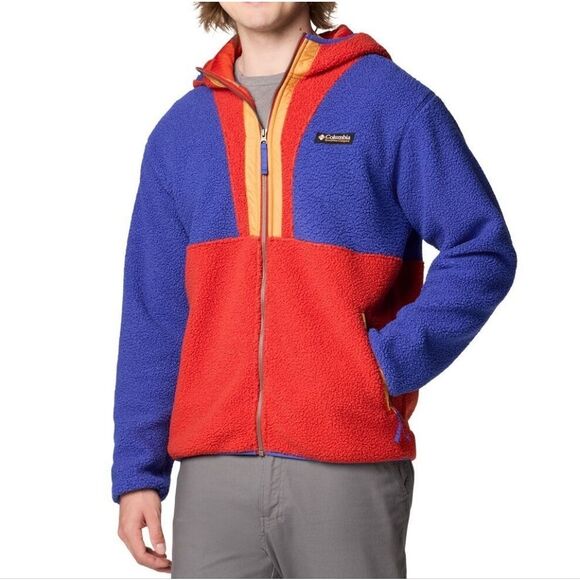 Columbia Other - Columbia Back Bowl II Remastered Sherpa Hoodie Jacket Men's Medium M Red Blue LE